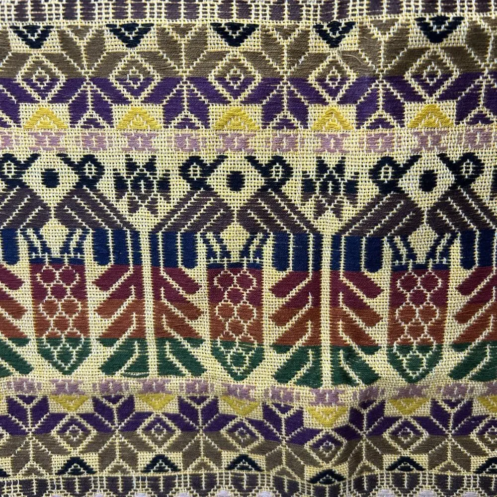 Guatemalan Quetzal Bird Hand Woven Textile Wall Hanging 17 X 41